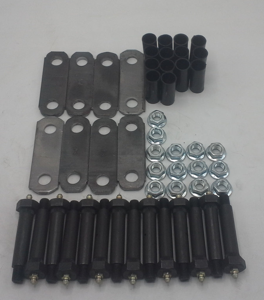 Tandem Axle Spring Suspension Rebuild Kit with Wet Grease Bolts (RK-TA-WB)