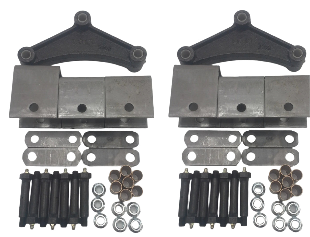 Tandem Hanger Kit, Wet bolts, Long Equalizers, Brass Bushings (SHK-TA-WB-LE-BB)