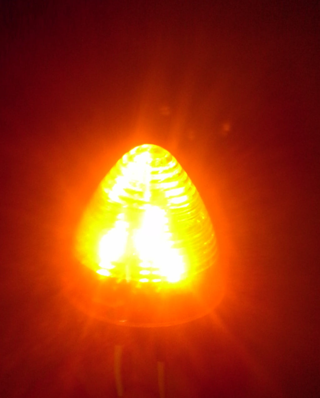 2 - 2" Round Amber 4 LED Beehive Clearance Marker Side Vantage Light Jammy (J-1055-AK-X2)
