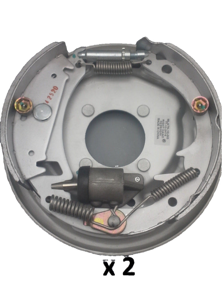 2 Pairs (4 Brakes) - 10" Hydraulic Dacromet Coated 3500# Free Backing Plate Trailer Brakes (AKFBBRK-35-PAIR-DACROx2)