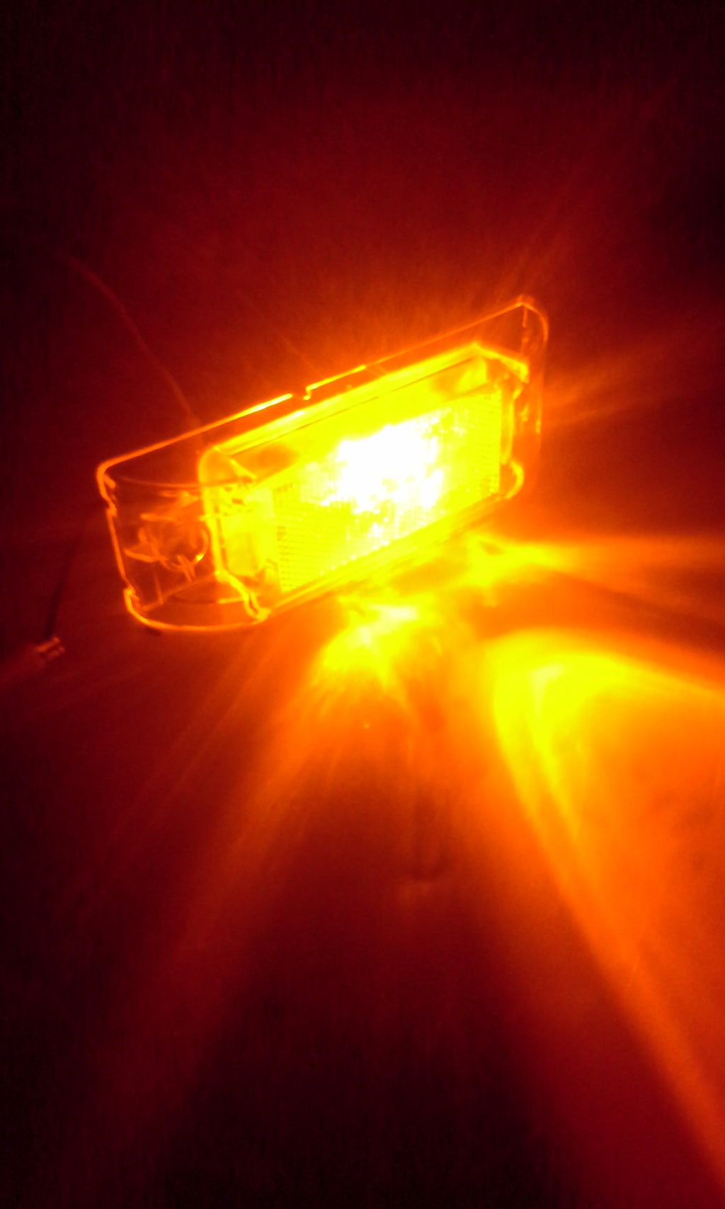 2" x 6" Amber Reflective Clearance Marker Light Trailer Truck RV Camper J485  (J-485-A)