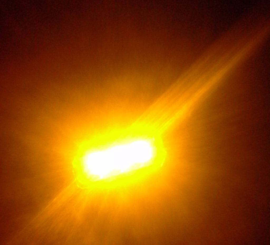 2 - TecNiq Amber Marker Turn Signal 3 LED EON Light w/SS Case Motorcycle USA (E03-A003-1 + E03-0SH0-1-LOTOF2)