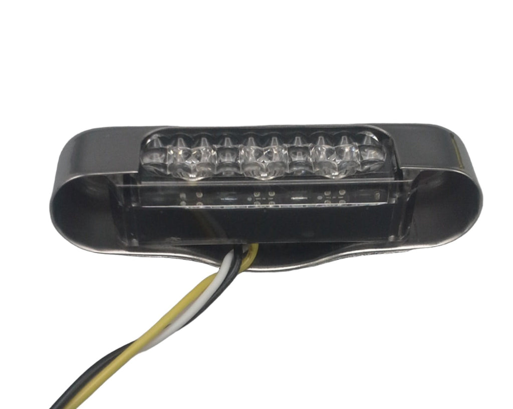 2 - TecNiq Amber Marker Turn Signal 3 LED EON Light w/SS Case Motorcycle USA (E03-A003-1 + E03-0SH0-1-LOTOF2)