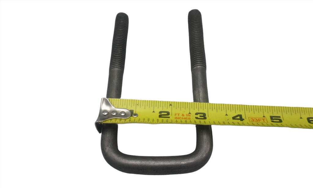 2-1/8 x 5-3/8 Square U-bolt Trailer Axle Suspension 1/2" Diameter w/ Nuts (32443-KIT)