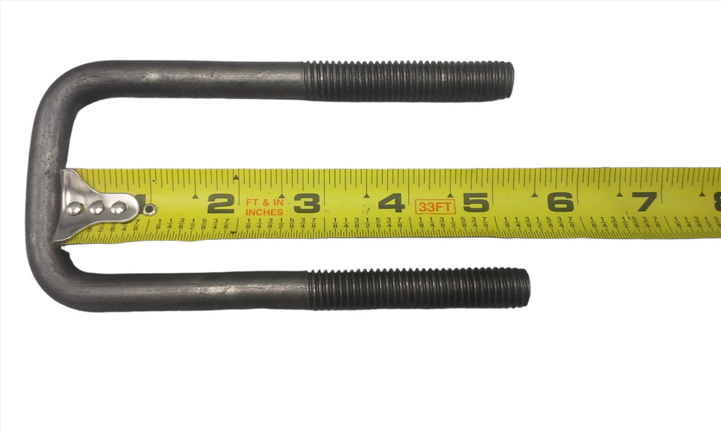 2-1/8 x 5-3/8 Square U-bolt Trailer Axle Suspension 1/2" Diameter w/ Nuts (32443-KIT)