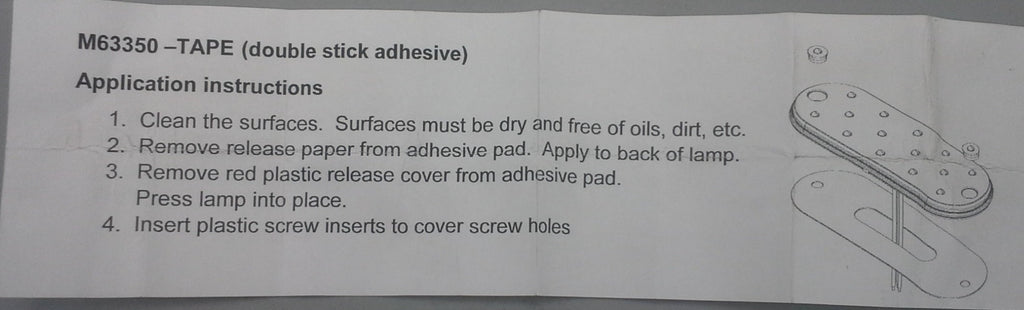 2-Maxxima Low Profile White LED 6" Oval Reverse Backup Light w/ Mounting Tape (M63350 + M63350-TAPE)