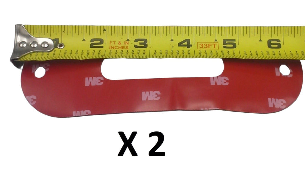 2-Maxxima Low Profile White LED 6" Oval Reverse Backup Light w/ Mounting Tape (M63350 + M63350-TAPE)