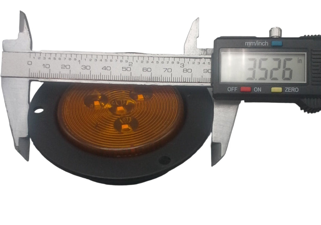 2.5" Amber Round Sealed Clearance Marker Light 4 LED Recessed Flush Mount (J-25-FFA)