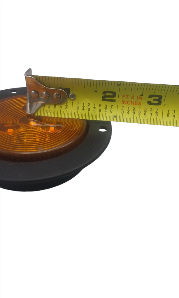 2.5" Amber Round Sealed Clearance Marker Light 4 LED Recessed Flush Mount (J-25-FFA)