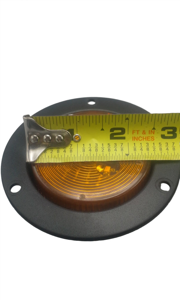 2.5" Amber Round Sealed Clearance Marker Light 4 LED Recessed Flush Mount (J-25-FFA)