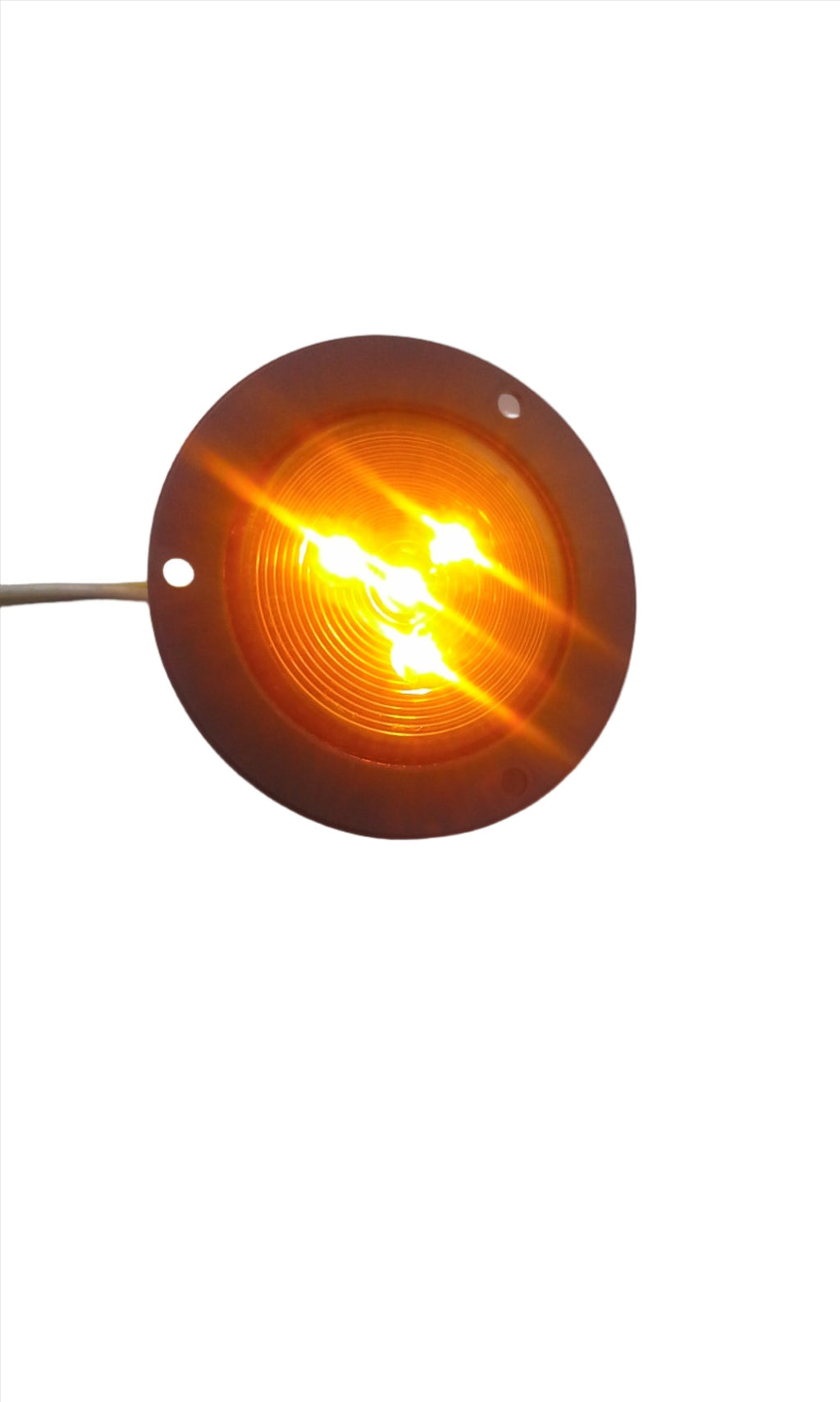 2.5" Amber Round Sealed Clearance Marker Light 4 LED Recessed Flush Mount (J-25-FFA)