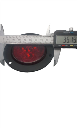 2.5" Red Round Sealed Clearance Marker Light 4 LED Recessed Flush Mount (J-25-FFR)
