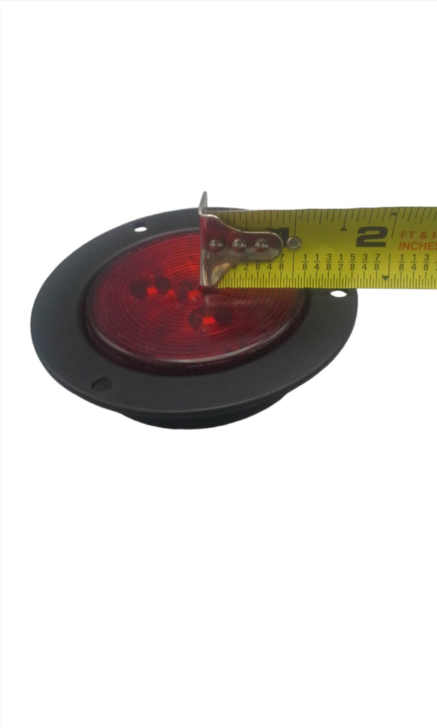 2.5" Red Round Sealed Clearance Marker Light 4 LED Recessed Flush Mount (J-25-FFR)