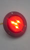2.5" Red Round Sealed Clearance Marker Light 4 LED Recessed Flush Mount (J-25-FFR)