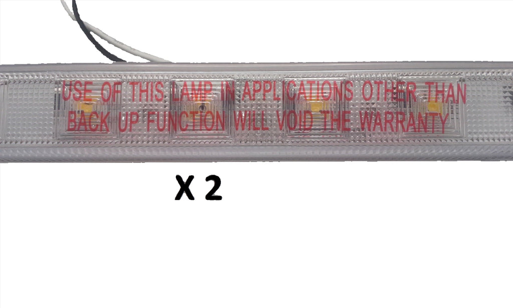 2 - Maxxima White LED Backup Reverse Surface Mount Light Trailer Flatbed Jeep (M63318-A-LOTOF2)