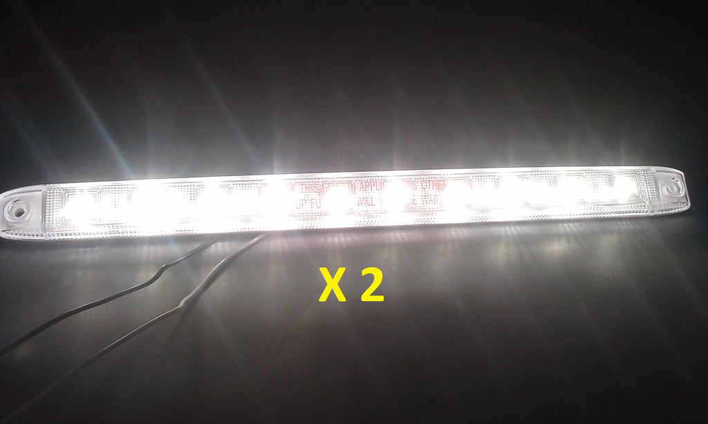 2 - Maxxima White LED Backup Reverse Surface Mount Light Trailer Flatbed Jeep (M63318-A-LOTOF2)