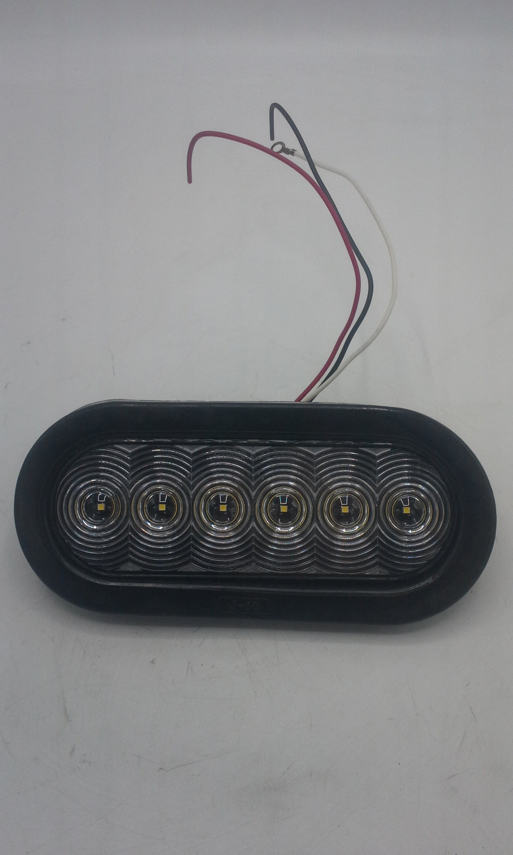 TWO 6" oval White LED Back Up Tail Reverse Light TecNiq Trailer RV USA (T66-WCRT-1-KIT-LOTOF2)