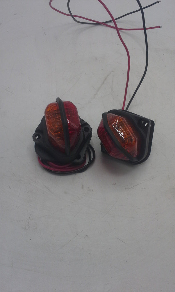 Two LED Innovative Amber/Red Fender Lights Truck Trailer RV (215-0100-2)