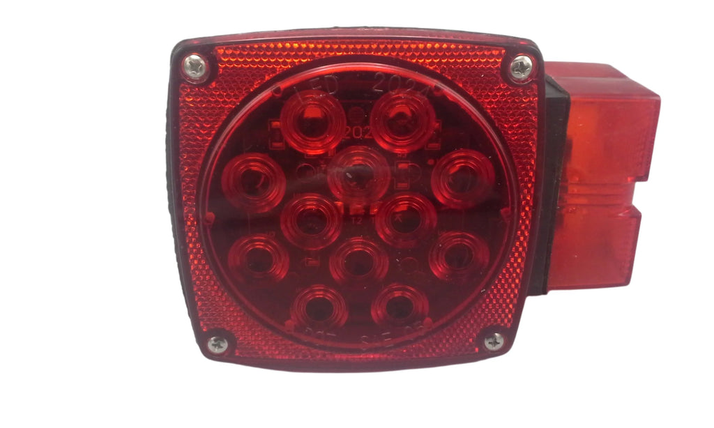 Jammy 4" Box Light Submersible Over 80 LED Red with Red Lens Light Truck Trailer RV curb side (J-20445)