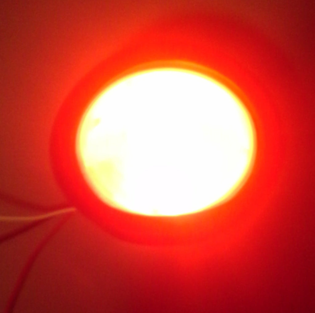 1 -4" Round Incandescent Red Light with Plug and Grommet (J-40-RK)