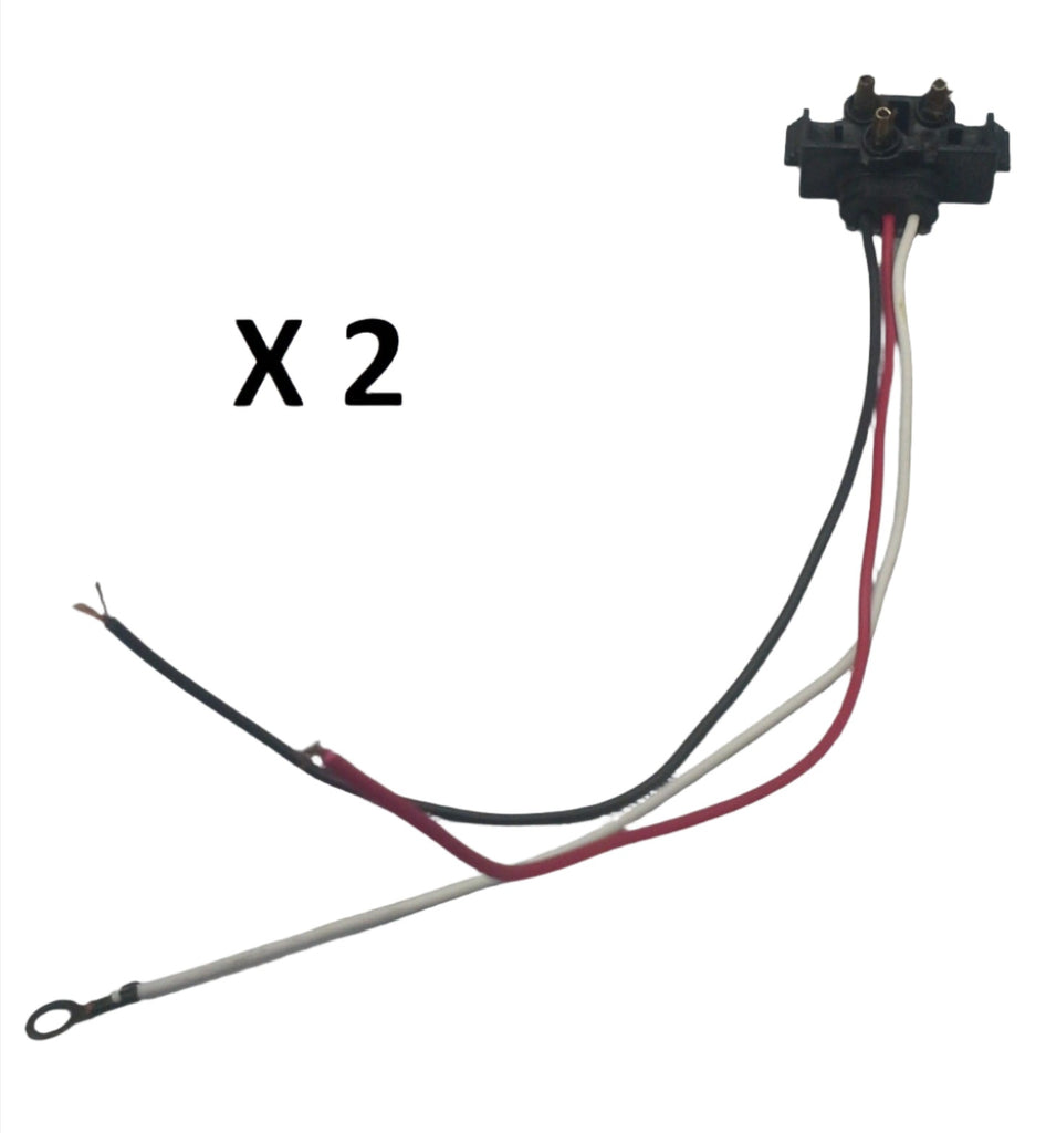 4 Round Red LED TecNiq Hybrid With Backup Lights and Grommets and Plugs RV Camper Trailer (T45-RW0T-KIT)