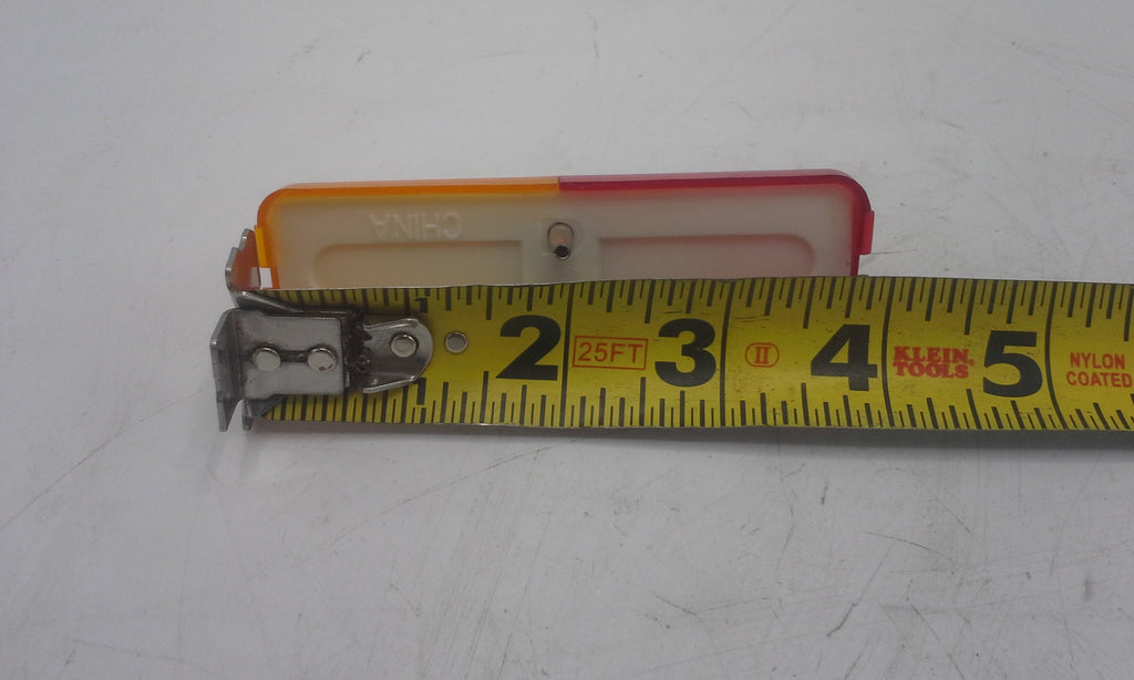 TWO 1" x 4" Incandescent Red/Amber Trailer Fender Marker Light Kits w/Brackets (J-576-A/R-FM-LOTOF2)