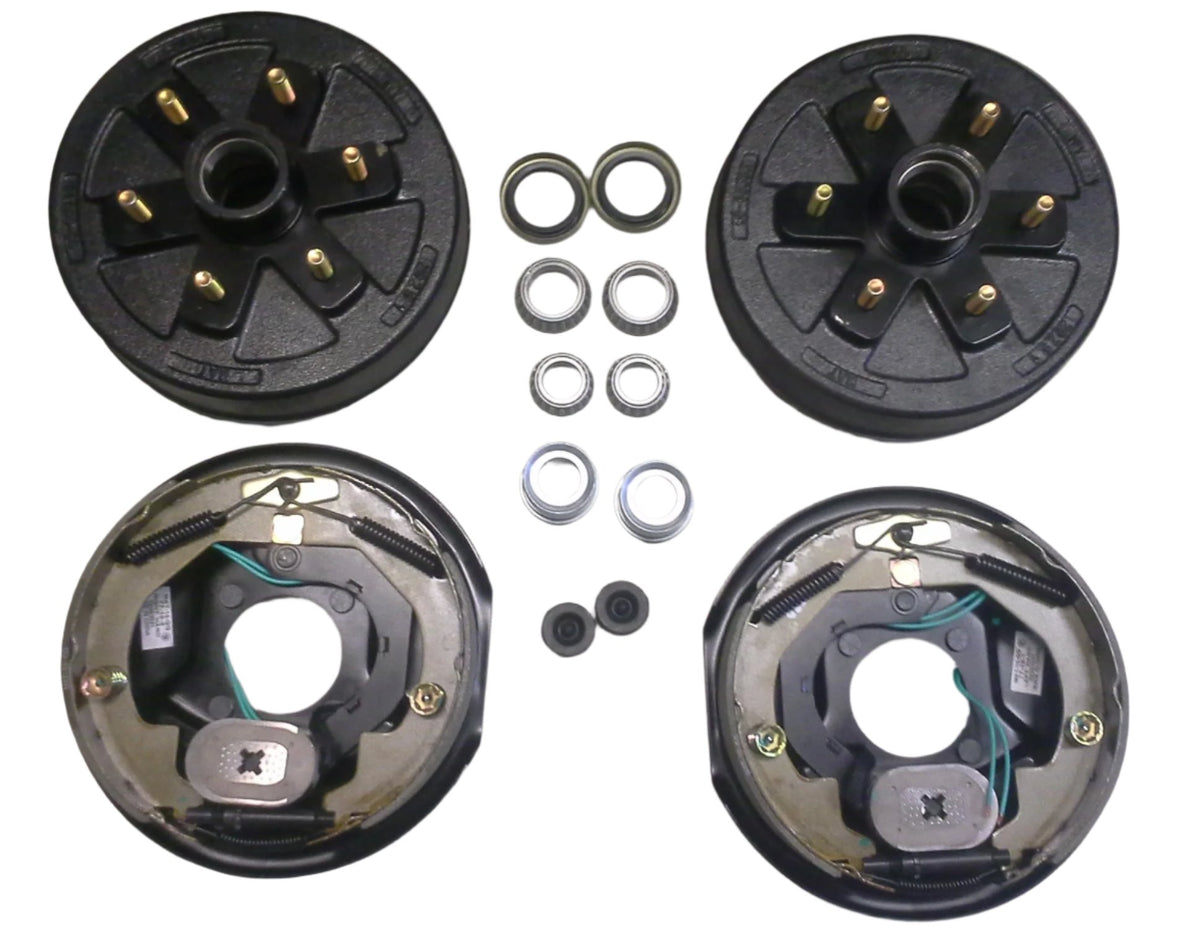Add Brakes to Your Trailer Complete Kit 3500 axle 6 x 5.5 Bolt Electric 10" Drum (94655-B-IMP)