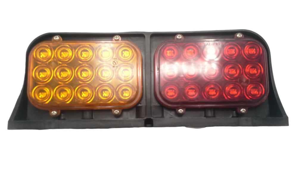 Double Sided Left Stop Turn Tail Marker LED Light Ag Trailer Red Amber Tractor (J-AC2-L4)
