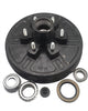 12" Hub Drum, 6000#, 6 Lug, 1/2 Inch Studs, Fits trailer axles WITH BEARINGS (92655-1-KIT)