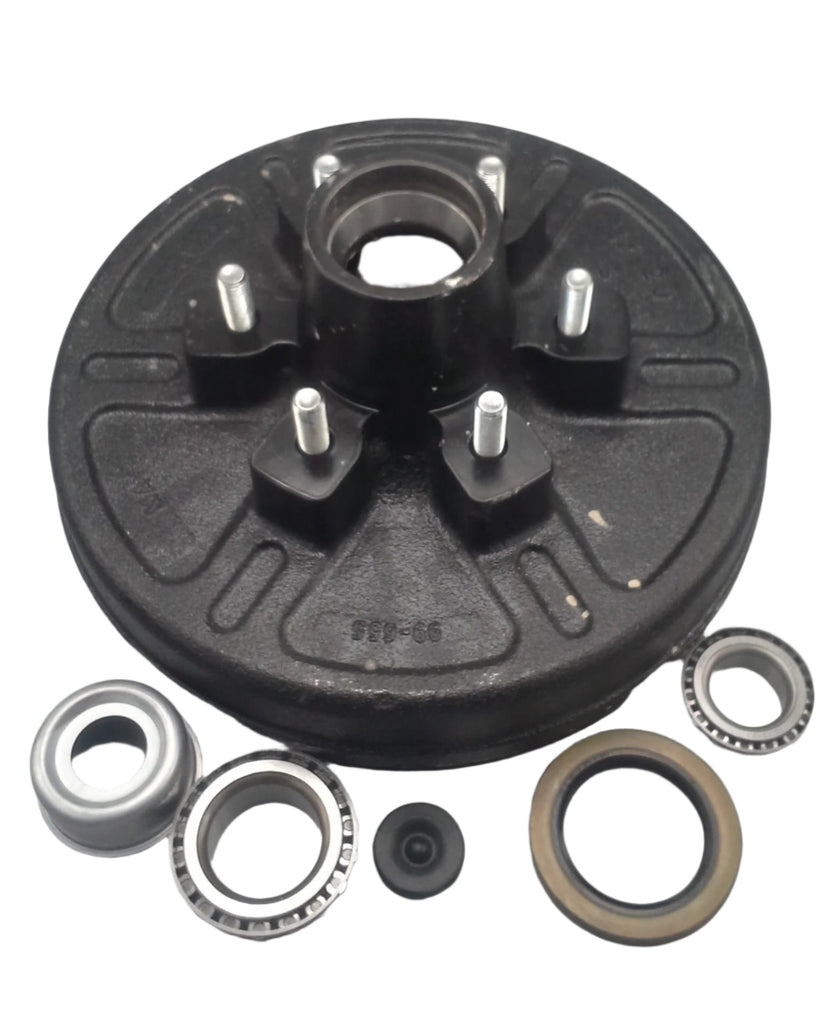 6000# Build Your Own Brake Axle Kit Electric Brakes 6 x 5.5 Lug Drum Hub, 2.5" dia Spindle for Trailer (BYOAK-42-HD655-RF-225)