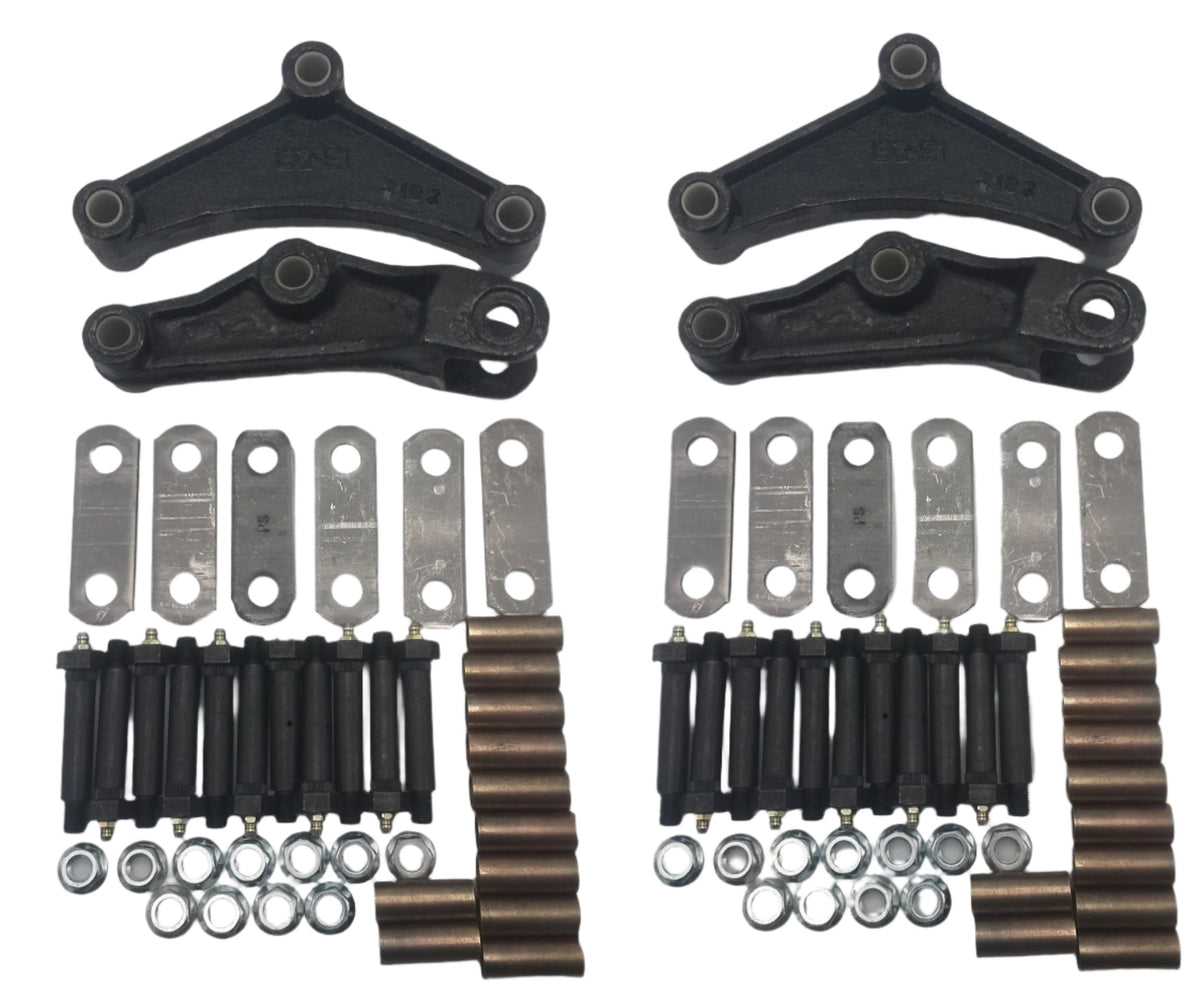Greaseable Tri Axle Trailer Spring Suspension Rebuild Kit Camper Wet Bolt Bronze Bushings (SRK-3A-WB-105-BB)