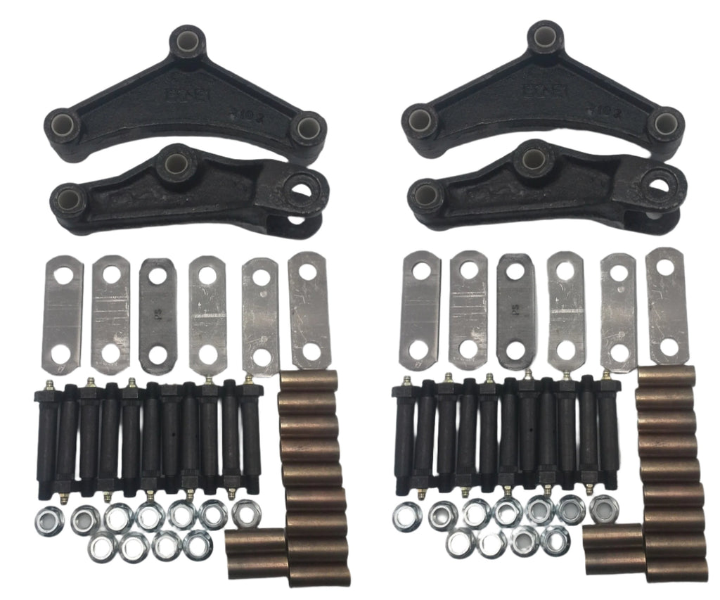 Greaseable Tri Axle Trailer Spring Suspension Rebuild Kit Camper Wet Bolt Bronze Bushings (SRK-3A-WB-105-BB)