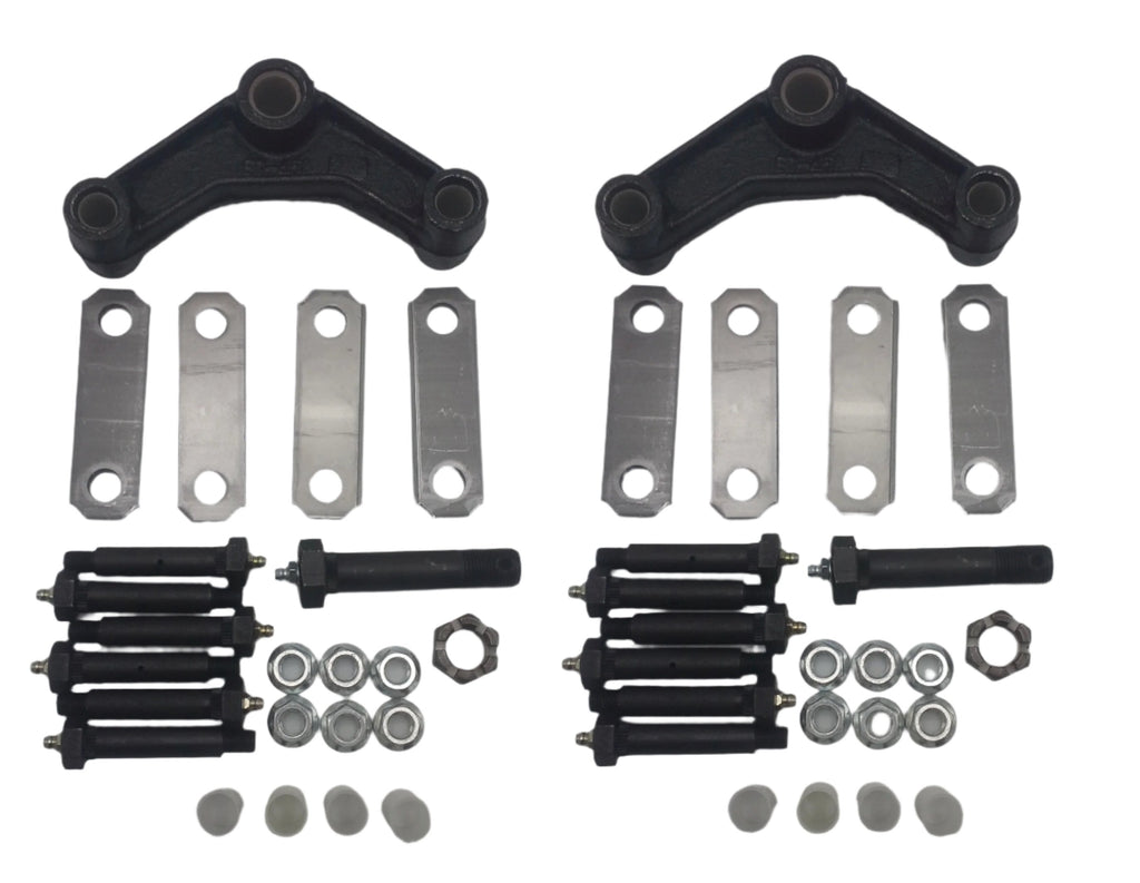 Greaseable Tandem Axle Trailer Suspension Rebuild Kit Wet 3/4 Center bolt EQ 458 3.125 Shackle Straps (SRK-TA-WB-458-3125)
