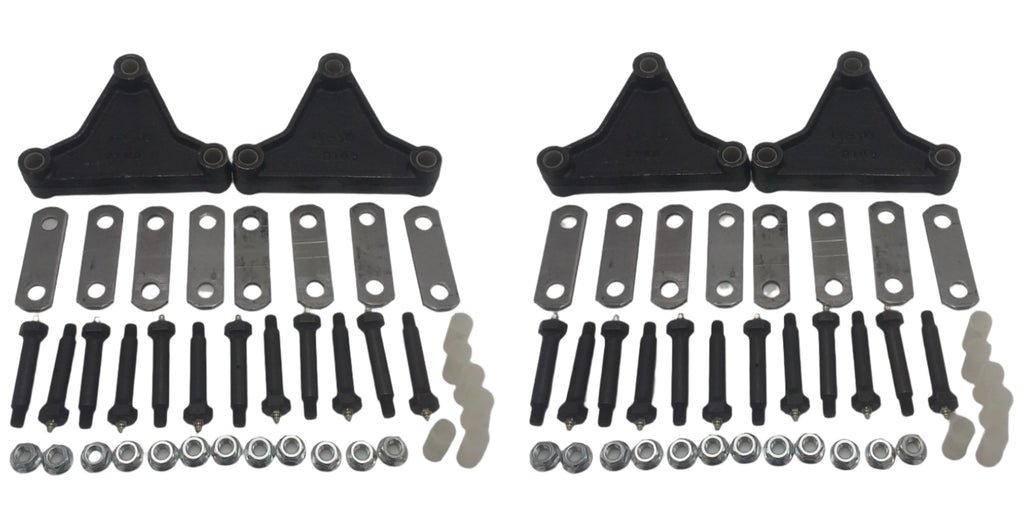 Greaseable Tri Axle Trailer Spring Suspension Rebuild Kit Camper Repair Wet Bolt Tall Equalizers (SRK-3A-WB-TE)