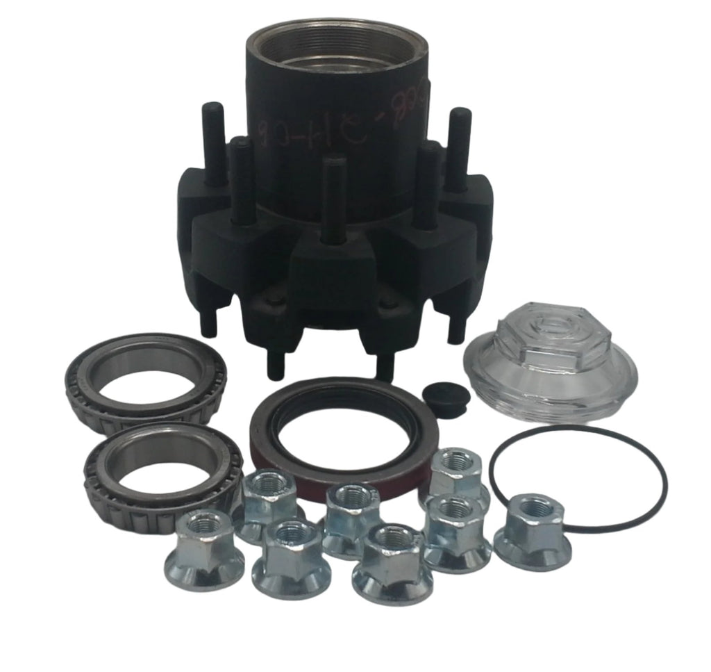 Hub, 10K DISC brake axle 4.77 WITH bearings, races, seals (008-214-06-KIT)