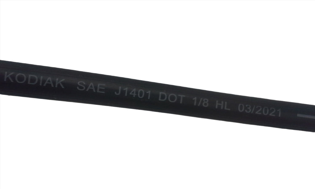 Kodiak Hydraulic 1/8" ID, 3.5' Long, Rubber Brake Hose For Trailer Brakes (BH-3MFS-3-5)