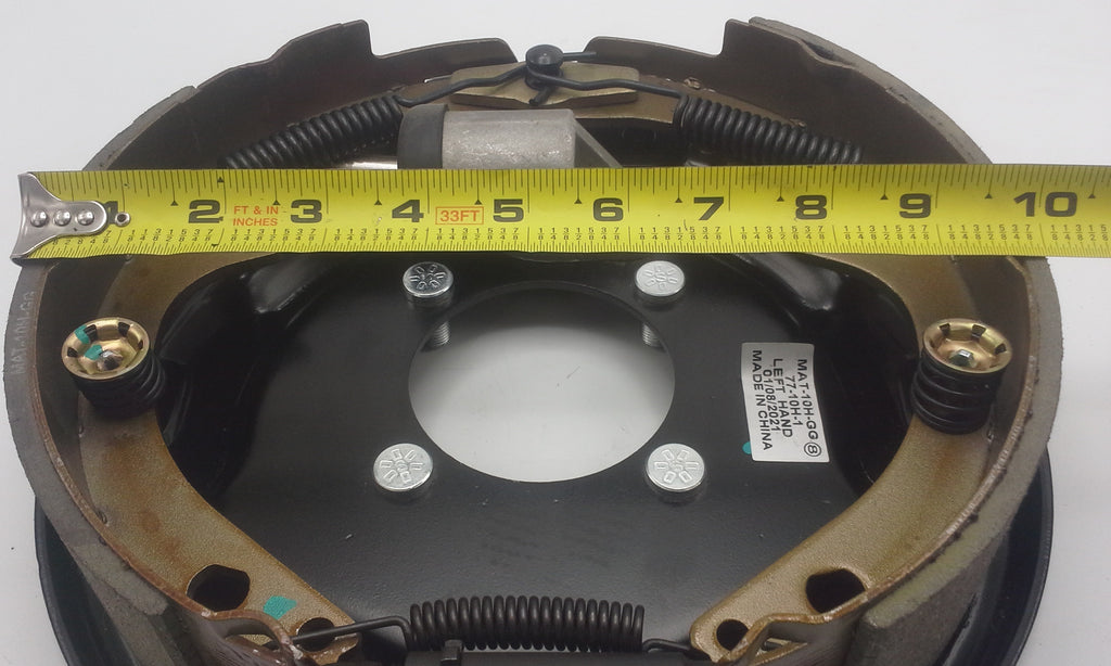 3500# Hydraulic 10x2.25" Left Drivers Street 4 Bolt Backing Plate Trailer Axle (BPH-3500-LH)