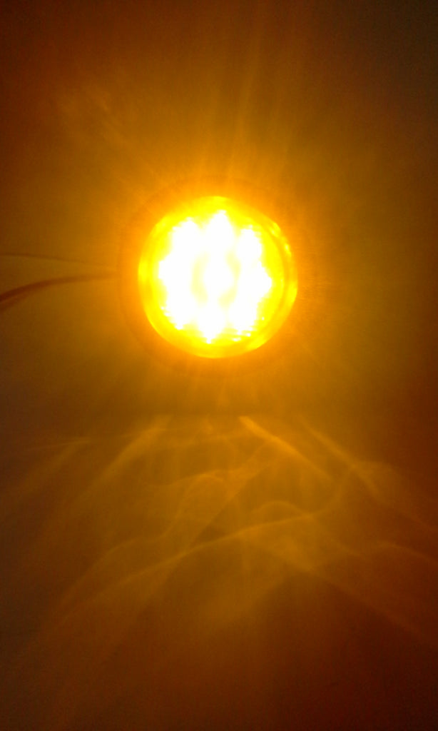 Maxxima 2" Round Amber Clear LED Grommet Clearance Marker Light Trailer RV Truck (M09100YCL-KIT)