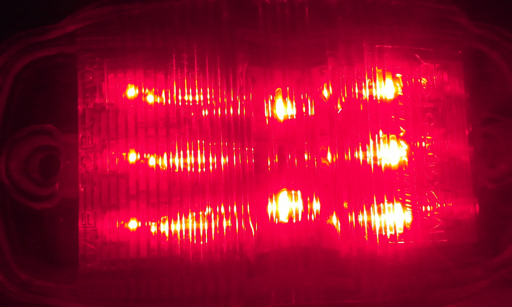 Maxxima 2" x 4" Red Clear Lens 14 LED Marker Clearance Combination Light RV Trailer (M23015RCL)