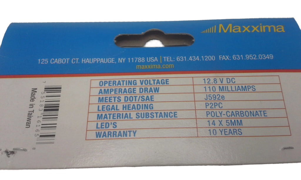 Maxxima 2" x 4" Red Clear Lens 14 LED Marker Clearance Combination Light RV Trailer (M23015RCL)