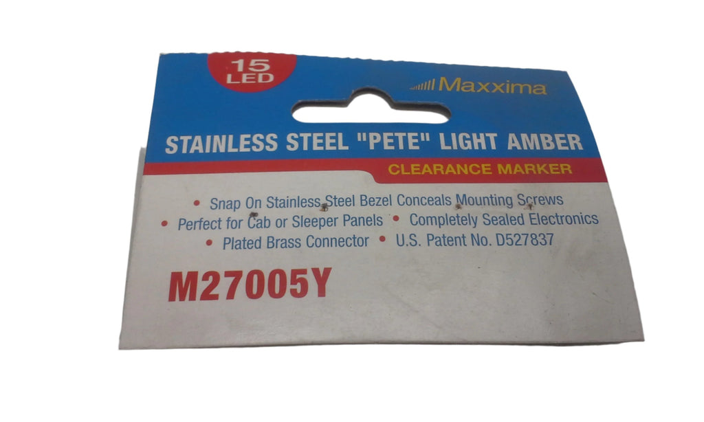 Maxxima 6" Oval Amber Clearance Marker Light with Stainless Steel Bezel (M27005Y)