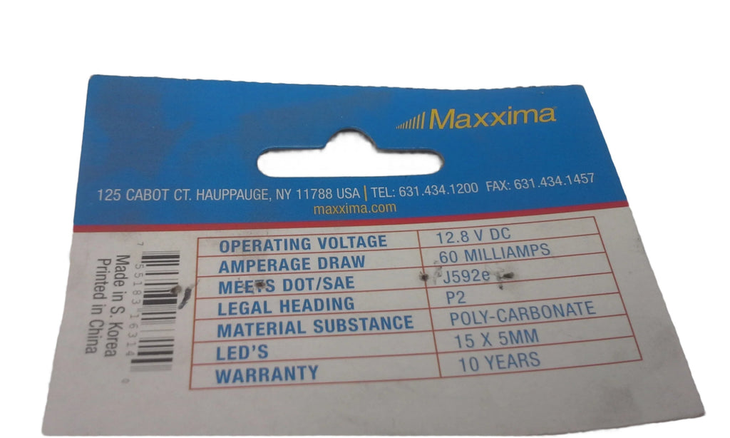 Maxxima 6" Oval Amber Clearance Marker Light with Stainless Steel Bezel (M27005Y)