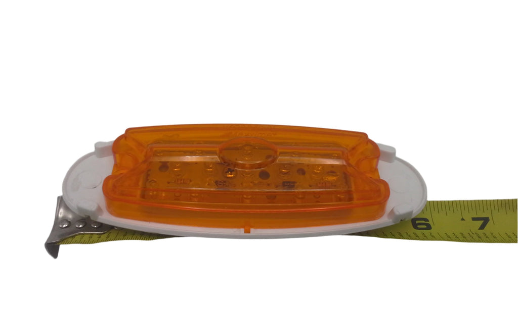 Maxxima 6" Oval Amber Clearance Marker Light with Stainless Steel Bezel (M27005Y)