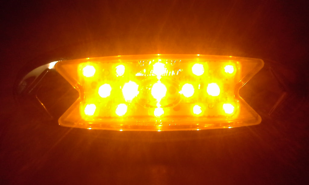 Maxxima 6" Oval Amber Clearance Marker Light with Stainless Steel Bezel (M27005Y)
