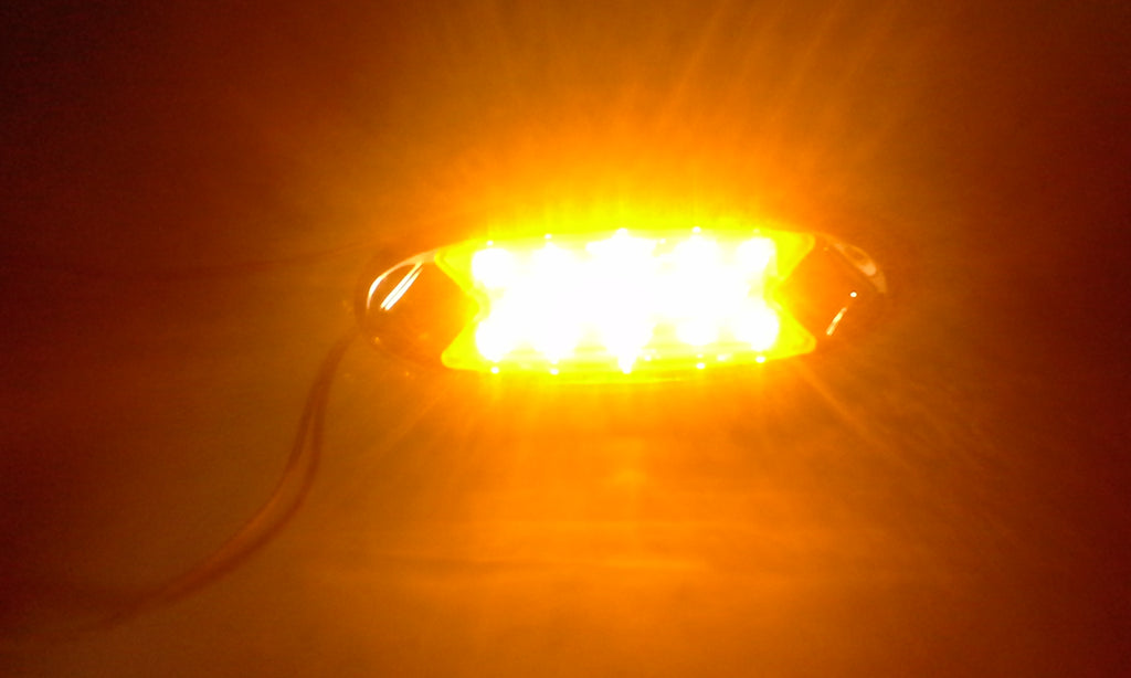 Maxxima 6" Oval Amber Clearance Marker Light with Stainless Steel Bezel (M27005Y)