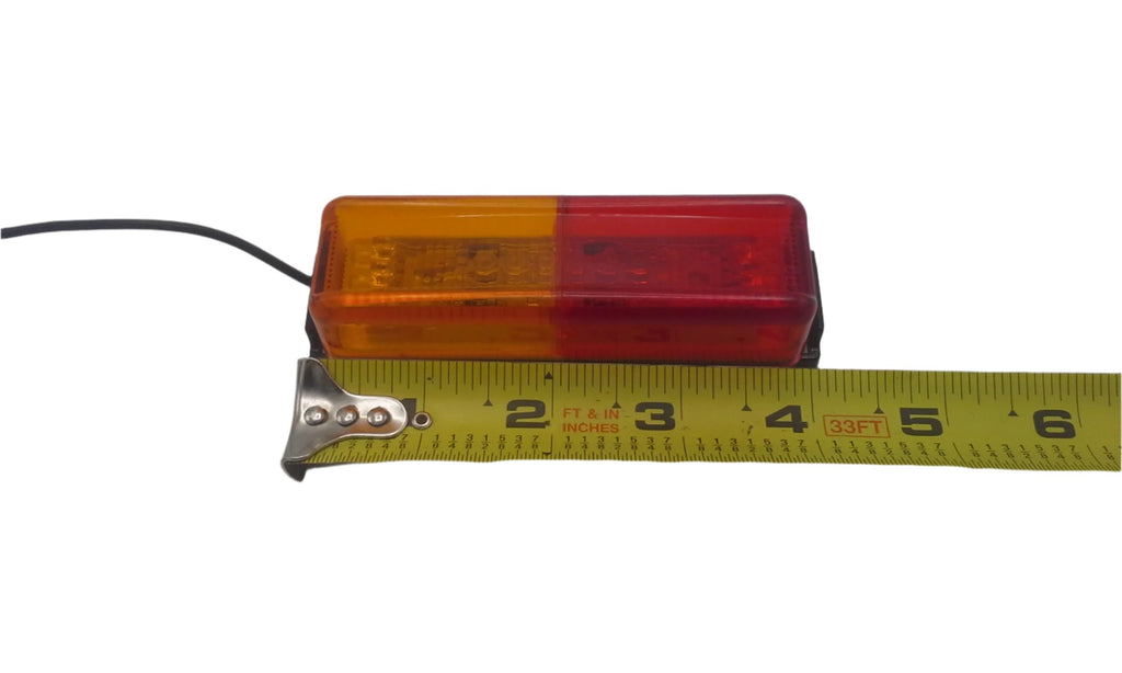 2-Pack LED Fender Mount Clearance Marker Lights with Pigtails &amp; Brackets - Red / Amber Trailer Lights (MCL-67ARB-LOTOF2)