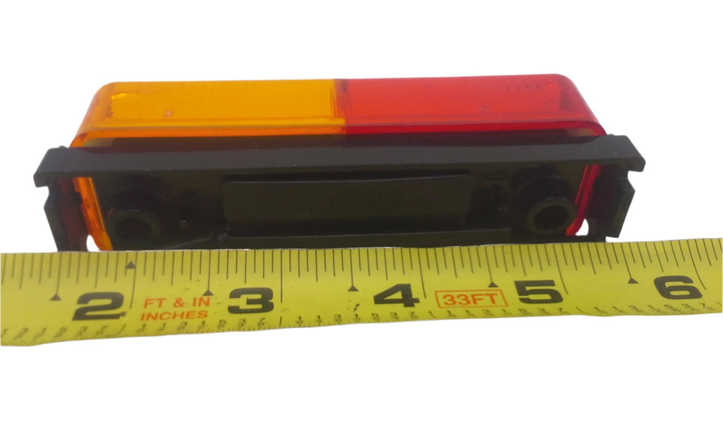 2-Pack LED Fender Mount Clearance Marker Lights with Pigtails &amp; Brackets - Red / Amber Trailer Lights (MCL-67ARB-LOTOF2)
