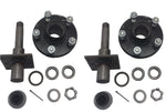 Pair - Stub Axle Replacement 2000# 5x4.5 Hubs 1.5" Flanged Round Spindles (BYOAK-545BT16FZ-KITX2)