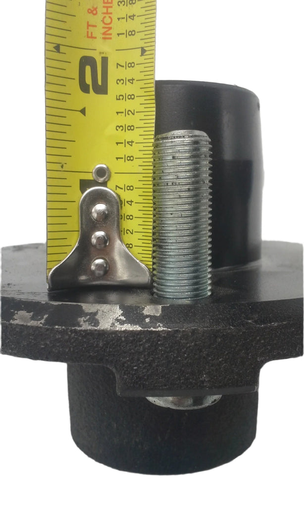 Pair - Stub Axle Replacement 2000# 5x4.5 Hubs 1.5" Flanged Round Spindles (BYOAK-545BT16FZ-KITX2)