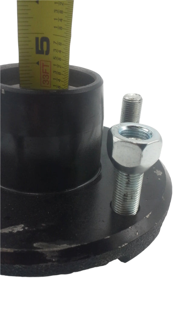 Replacement Axle Stub 2000# 5x4.5 Hub with 1.5" Flanged Round Spindle (BYOAK-545BT16FZ-KIT)